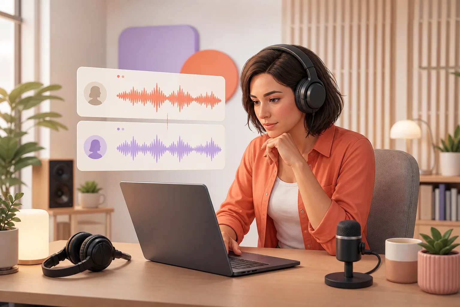 Creator comparing source and converted anime girl voice waveforms